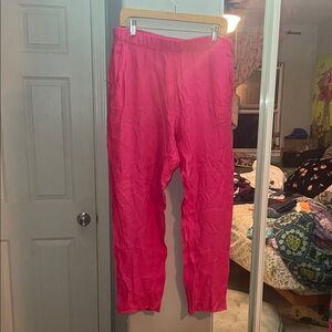 Mikoh Fuchsia Elastic Waist Pants Silk Sz 3